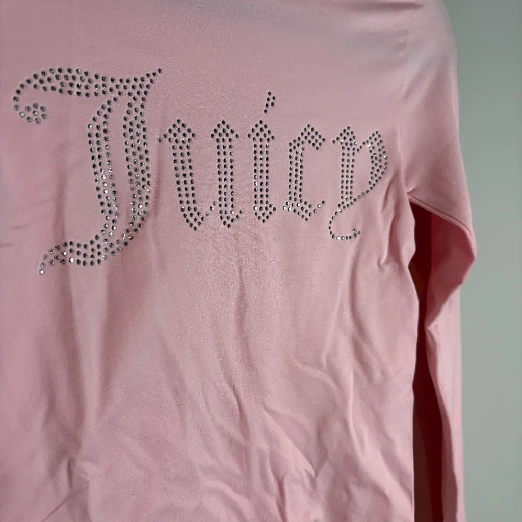 Juicy Couture pastel pink rhinestone embellished top - Image 2