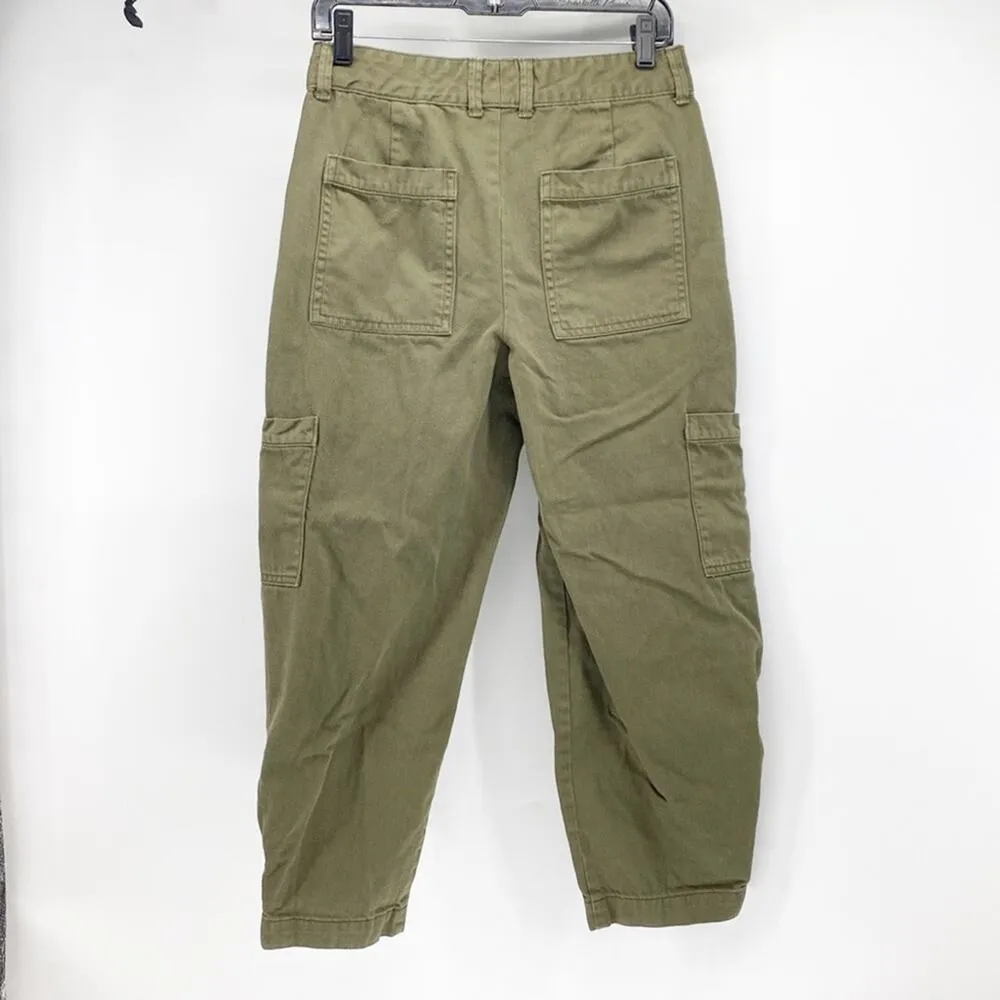 Banana Republic Cargo Ankle Pants green Neutral Minimalist Pockets barrel chic 2 - Image 7