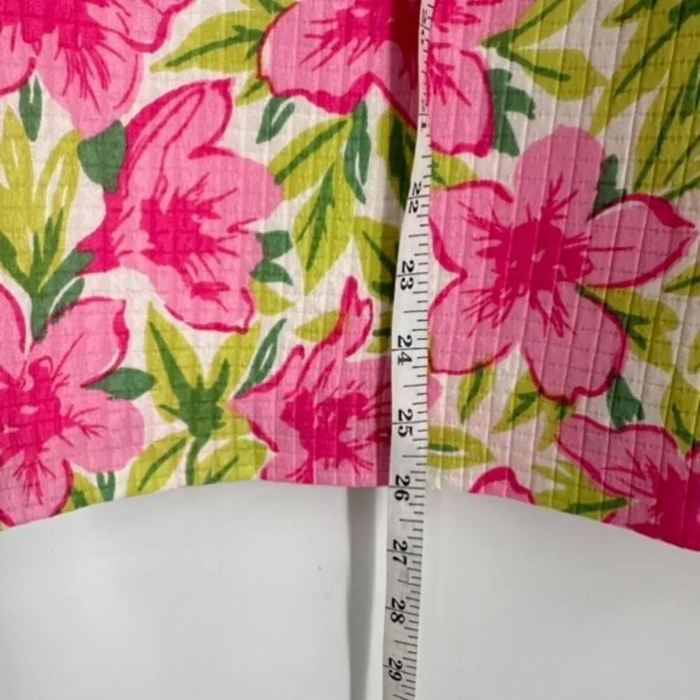 Vintage Talbots Womens Floral Pure Silk Lined Straight Pencil Skirt Pink Size 12 - Image 10