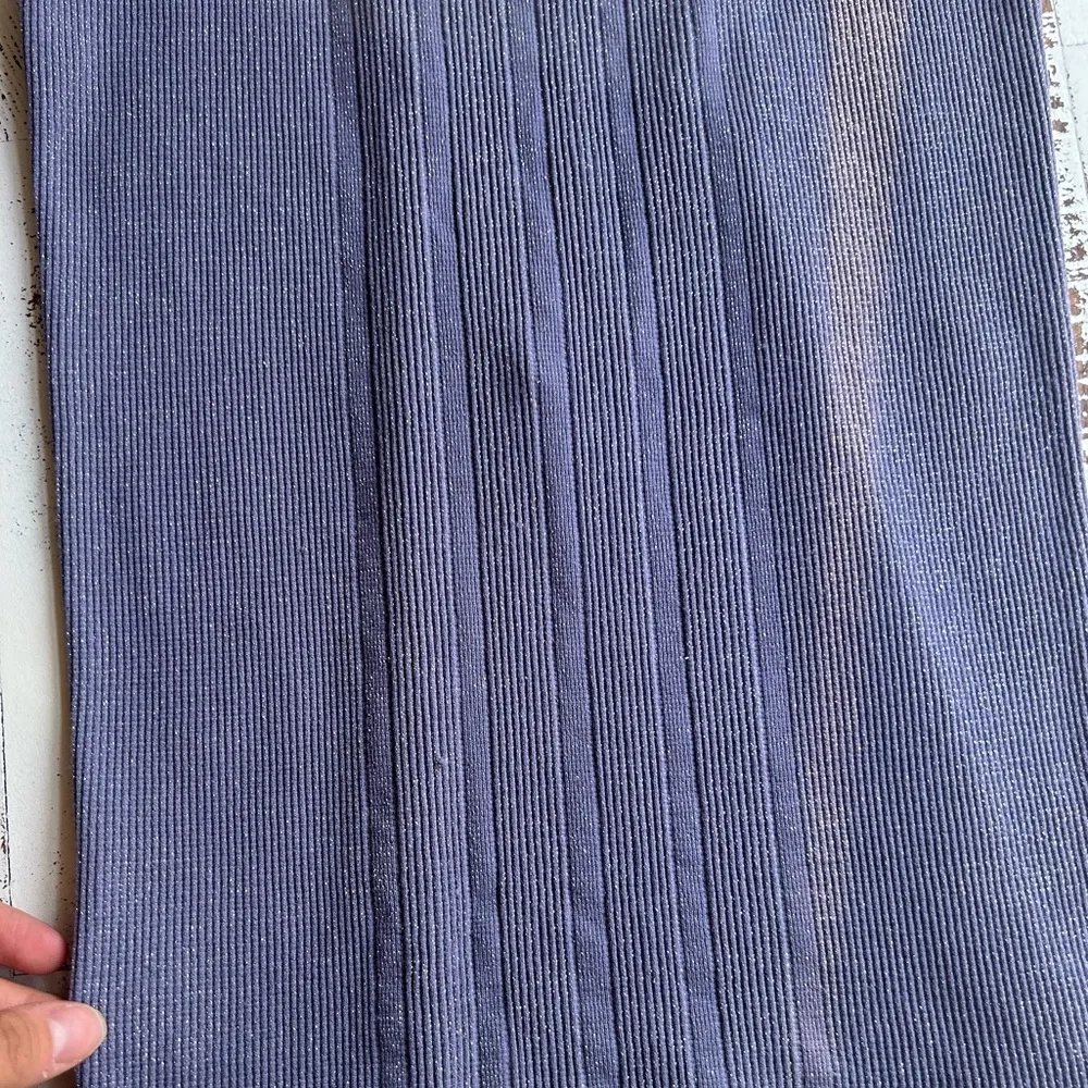 Free people lilac purple sparkle cross cross back tank top - Image 3