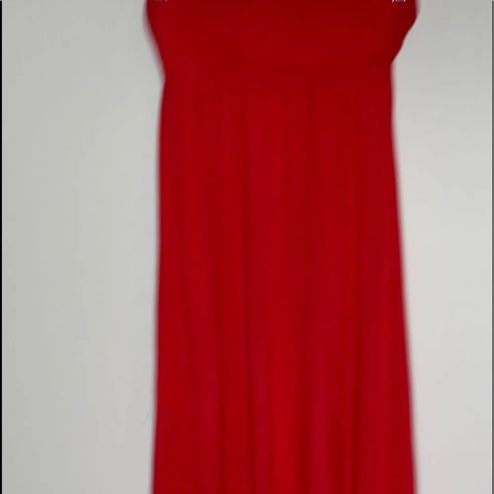 Vintage Vitta Luna Strapless Maxi Skirt‎ Red Size M - Image 4