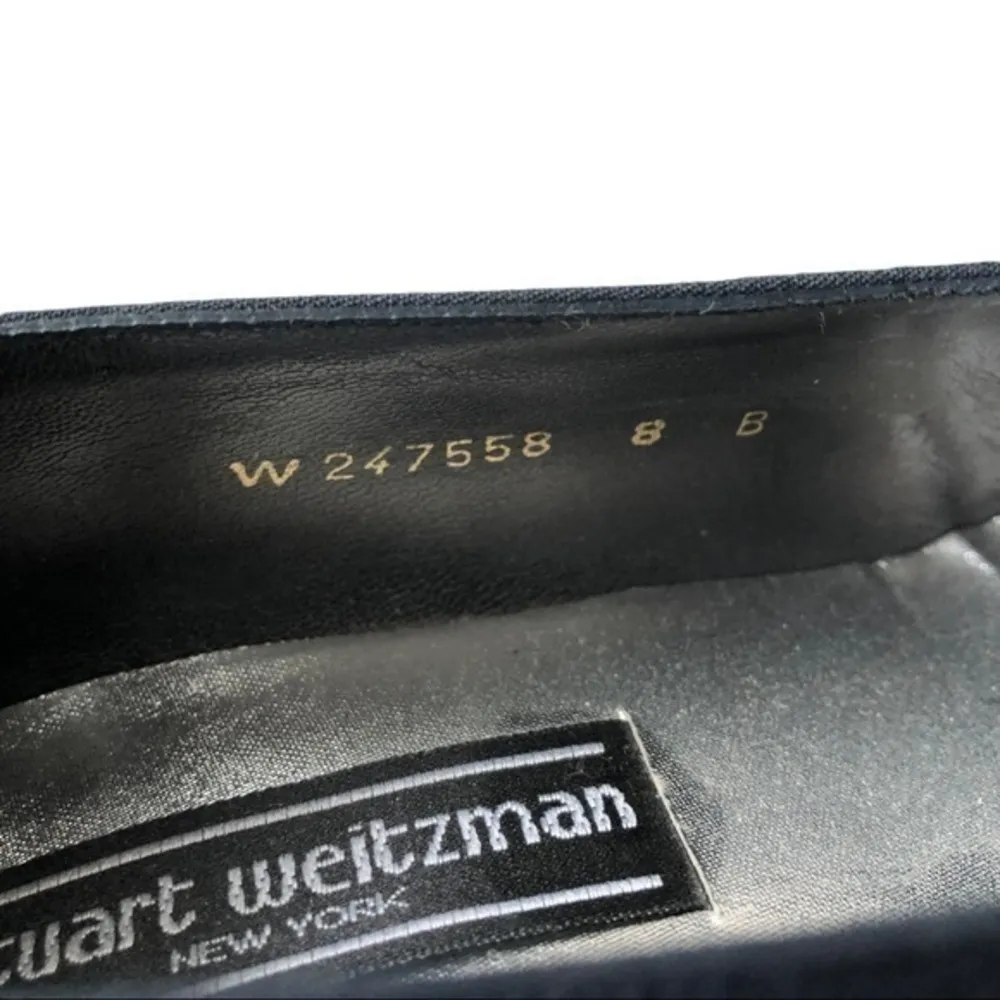 Stuart Weitzman Vintage 80's Blue Fabric Upper Pump Size 8B - Image 5