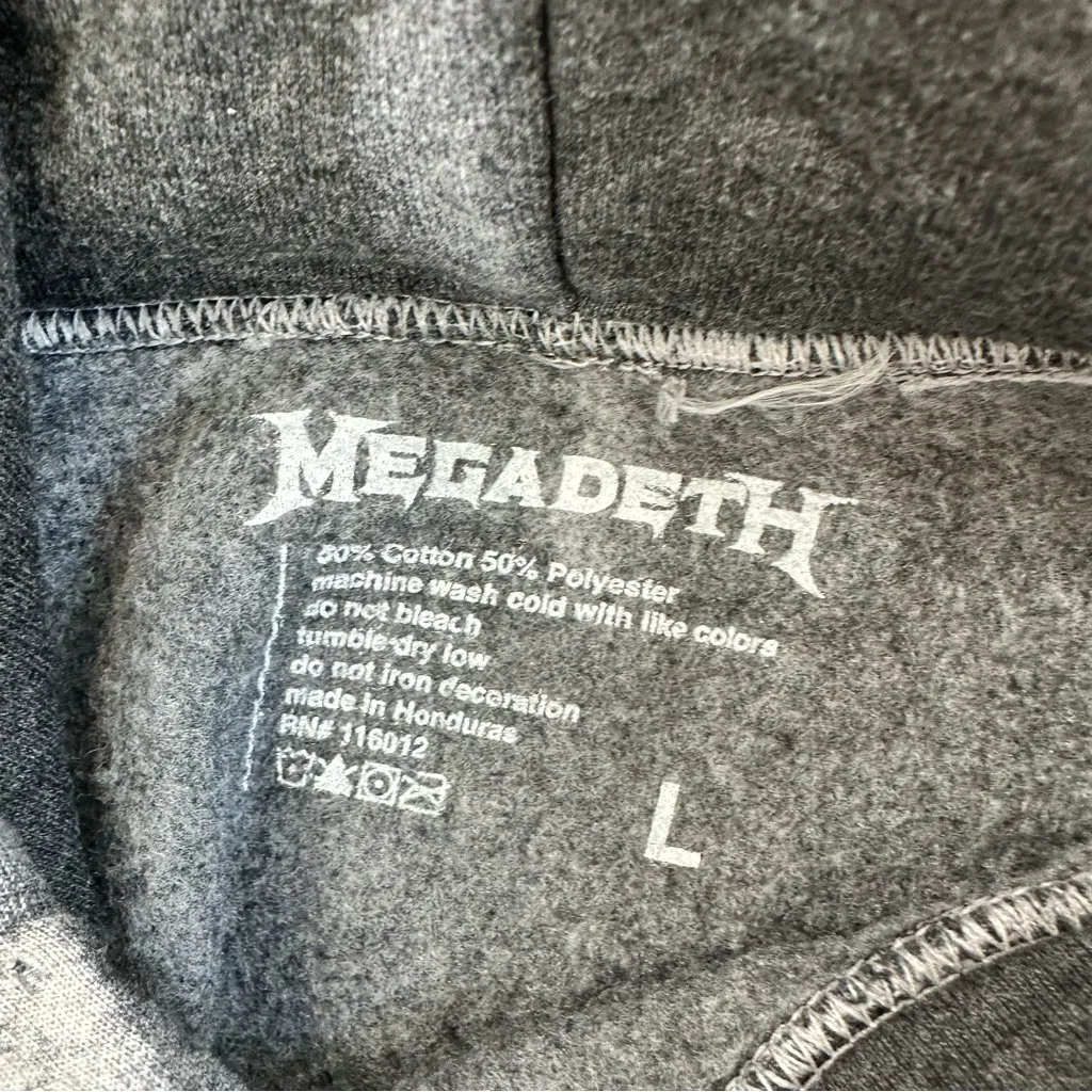 Megadeth Countdown to Extinction 1992 tour hoodie Black Size L - Image 7