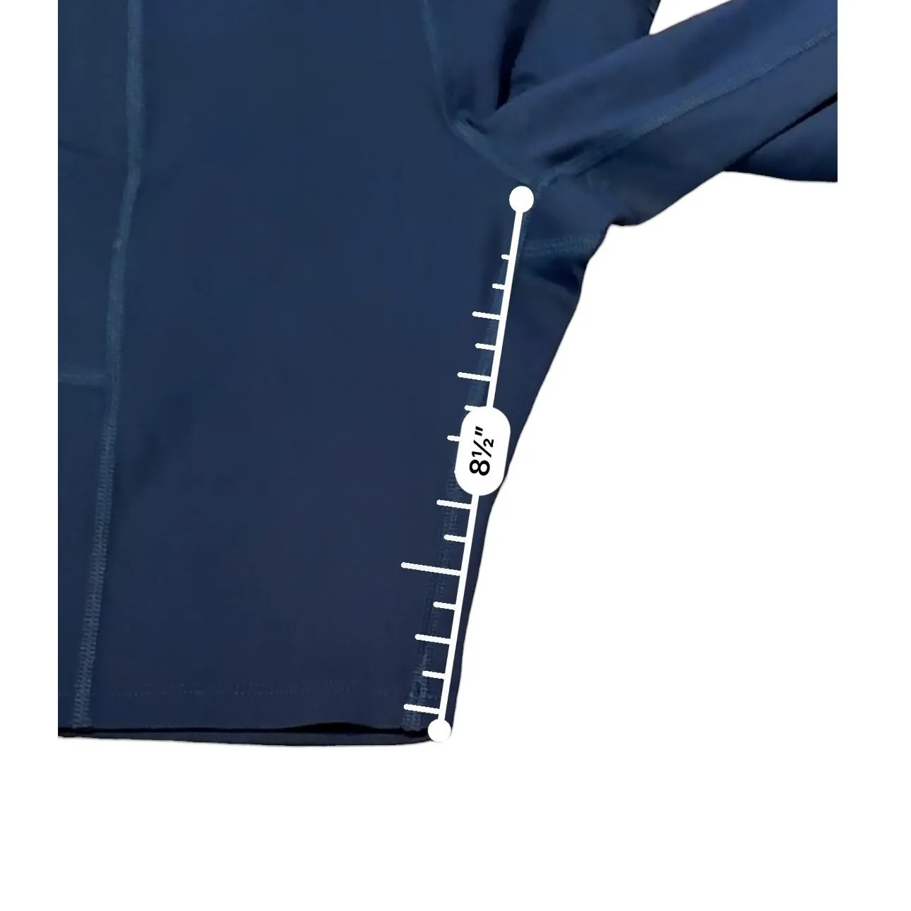 Girlfriend Collective NWT High Rise Biker Shorts Women's XS Navy Blue‎ Workout - Image 9