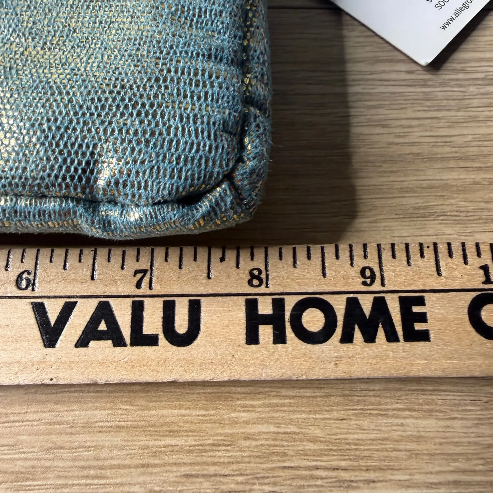 Modella Teal Gold Metallic Foldover Clutch Bag NWT Designer Evening Pouch Mirror Blue - Image 7