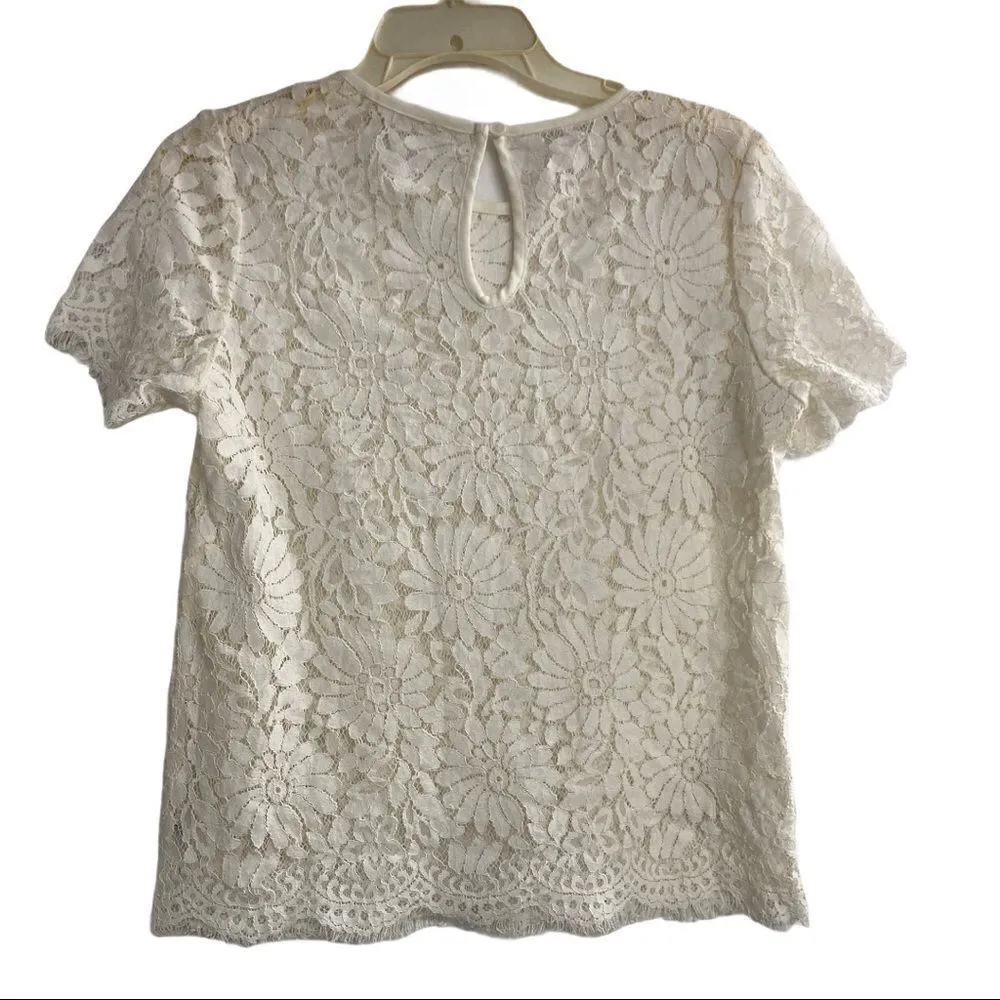  ‎REBELLION, Ivory Lace, women’s top, size medium - Image 2