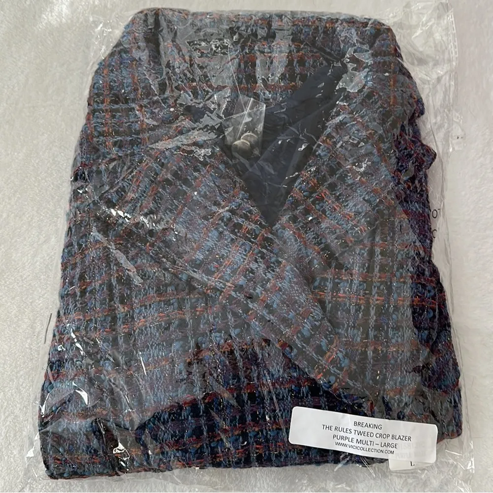 VICI | Breaking The Rules Tweed Crop Blazer - Image 4