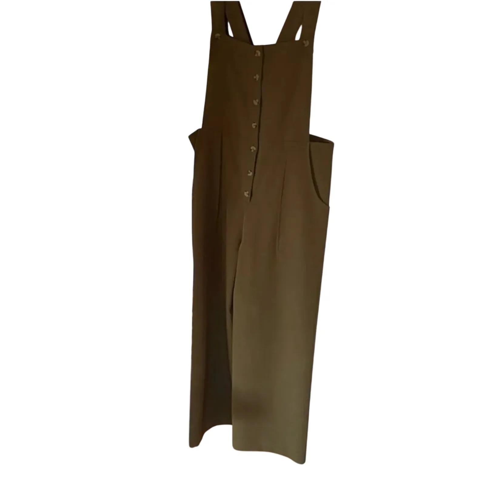GOOD LUCK GEM Jumpsuit / Overalls in Olive Green, Size L New w/ Tag MSRP $120 - Image 3
