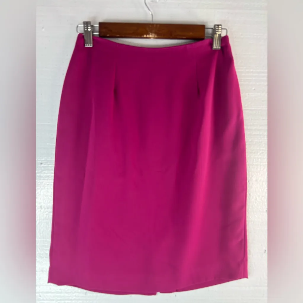 Amanda Smith Suits 2P Hot Pink Ruffle Skirt Blazer Set - Petite - Image 6