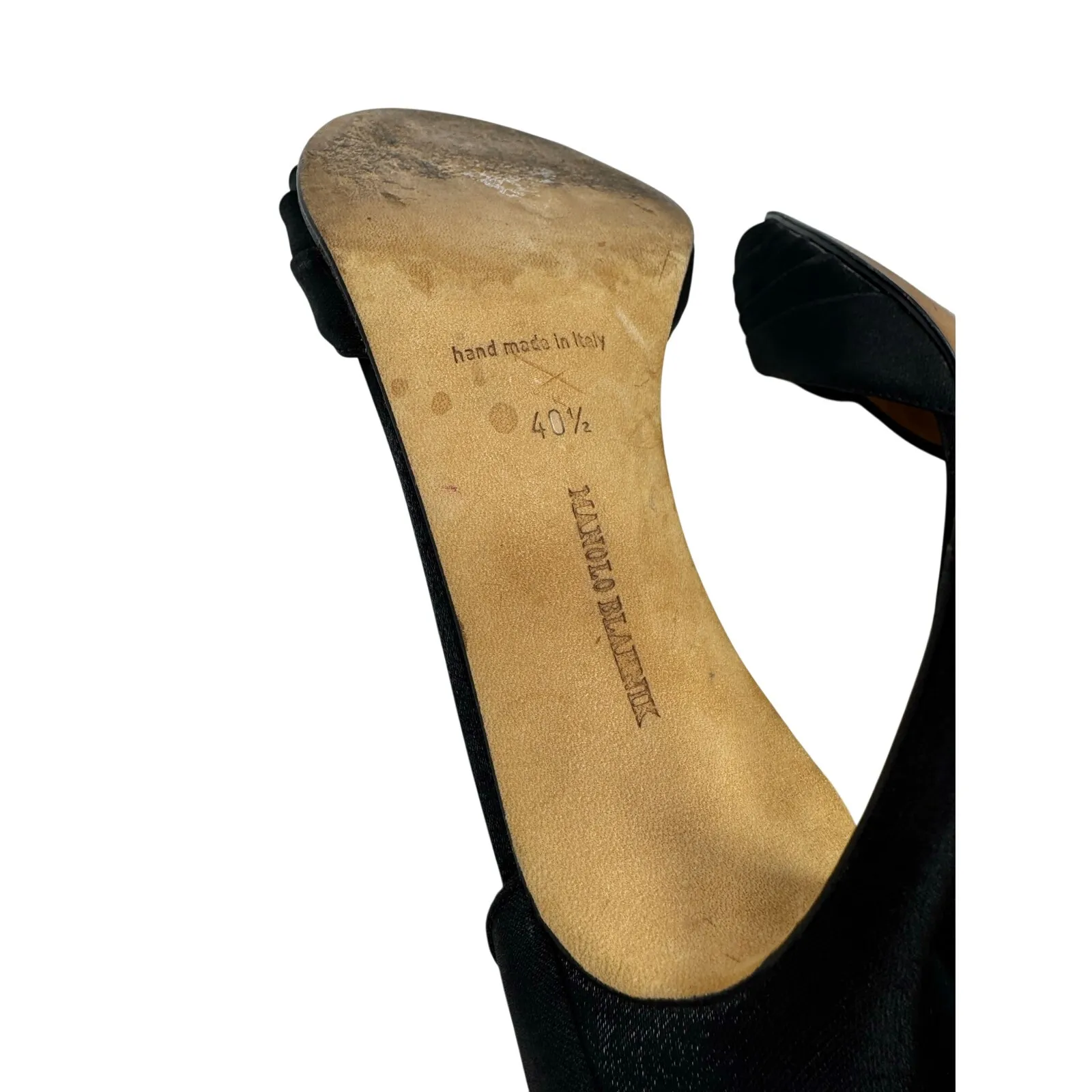 Manolo Blahnik Sedaraby Black Embellished D’Orsay Heels EU 40.5 - Image 8