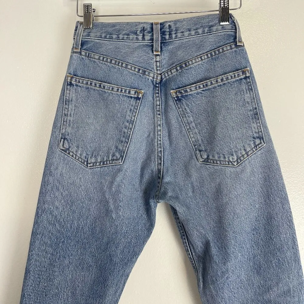 AGOLDE Palmer High-Waisted Straight Leg Jeans in Light Wash Size US 23 - Image 9