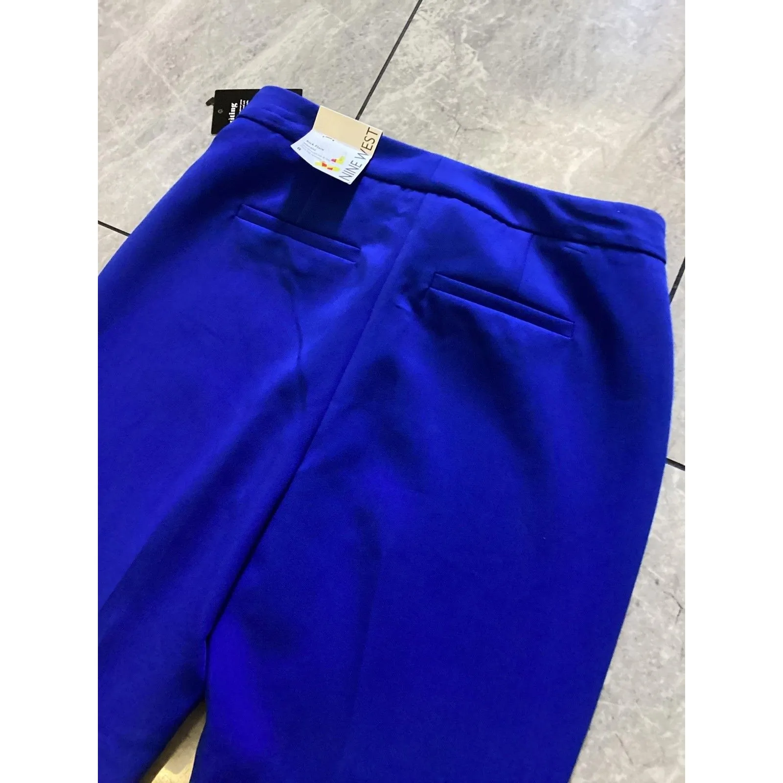 Nine West Pants Womens 8 Blue Kick Flare High Rise Career Office Stretch New - Image 4