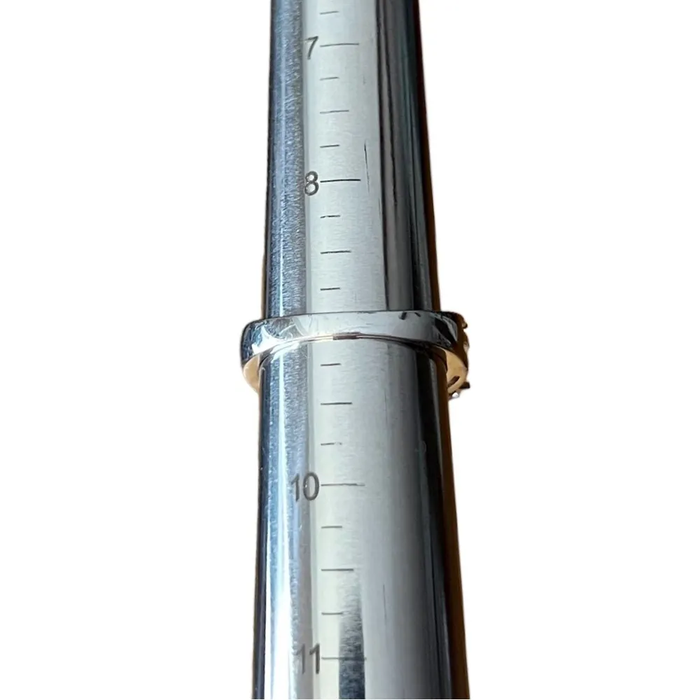 White/Clear Marquise & Round Cut Rhinestone Triple Split Shank Ring - Image 8