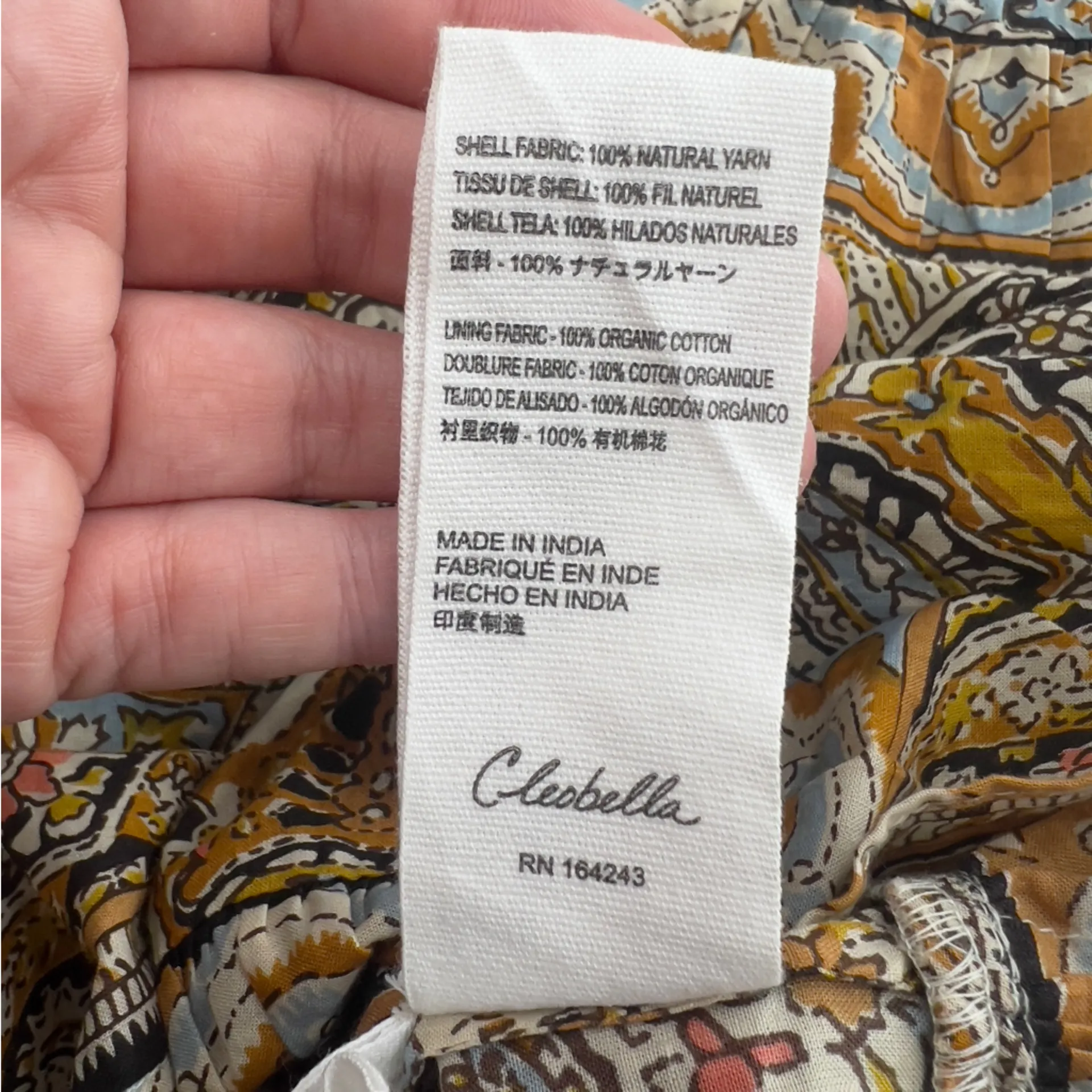 Cleobella Rosalie Kaleidoscope dress ruffle midi dress sz S organic cotton - Image 6