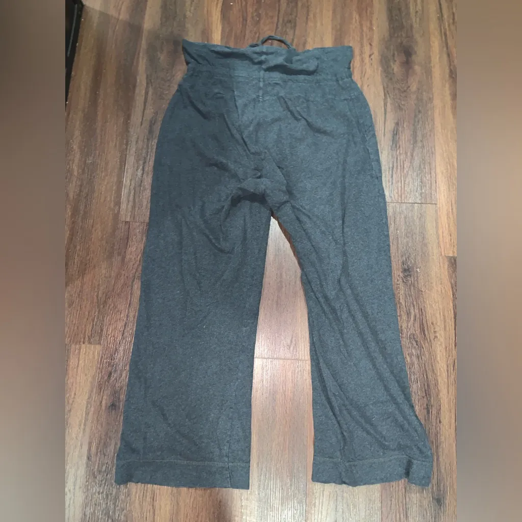 Pact Dark Gray Organic Cotton high rise lounge pants pj cozy casual fall Size L - Image 5