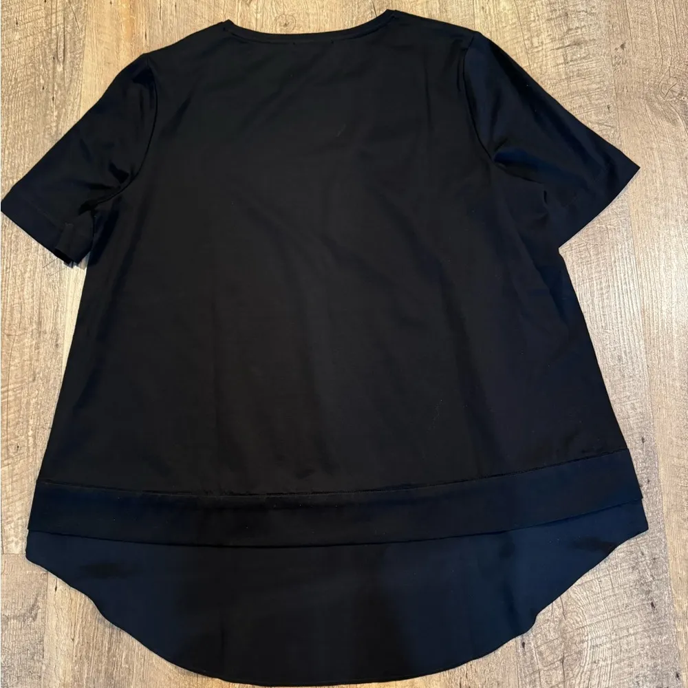 COS  A-line Silk Panel Top Black 100% Silk Size Small - Image 3