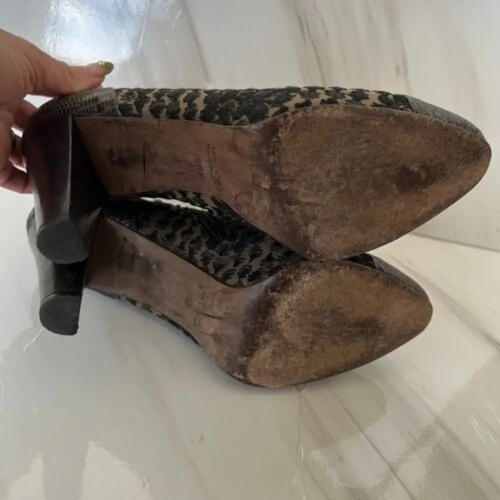 Anthropologie Tibi Italian Leather Ankle Heels Boots Brown Nude 9 Embroidered - Image 14