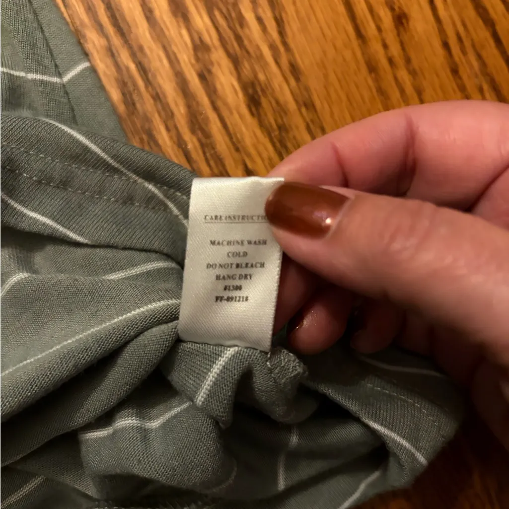 Free Fly Women’s Bamboo Dockside Dress – Sagebrush/White Stripe – Size Large Green - Image 6