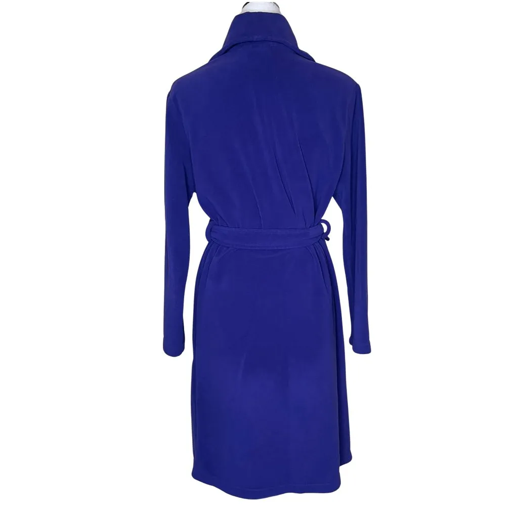 Cheressi Vintage Purple Fleece Tie Wrap Robe Housecoat Cozy Comfy Winter Sz Sm - Image 4