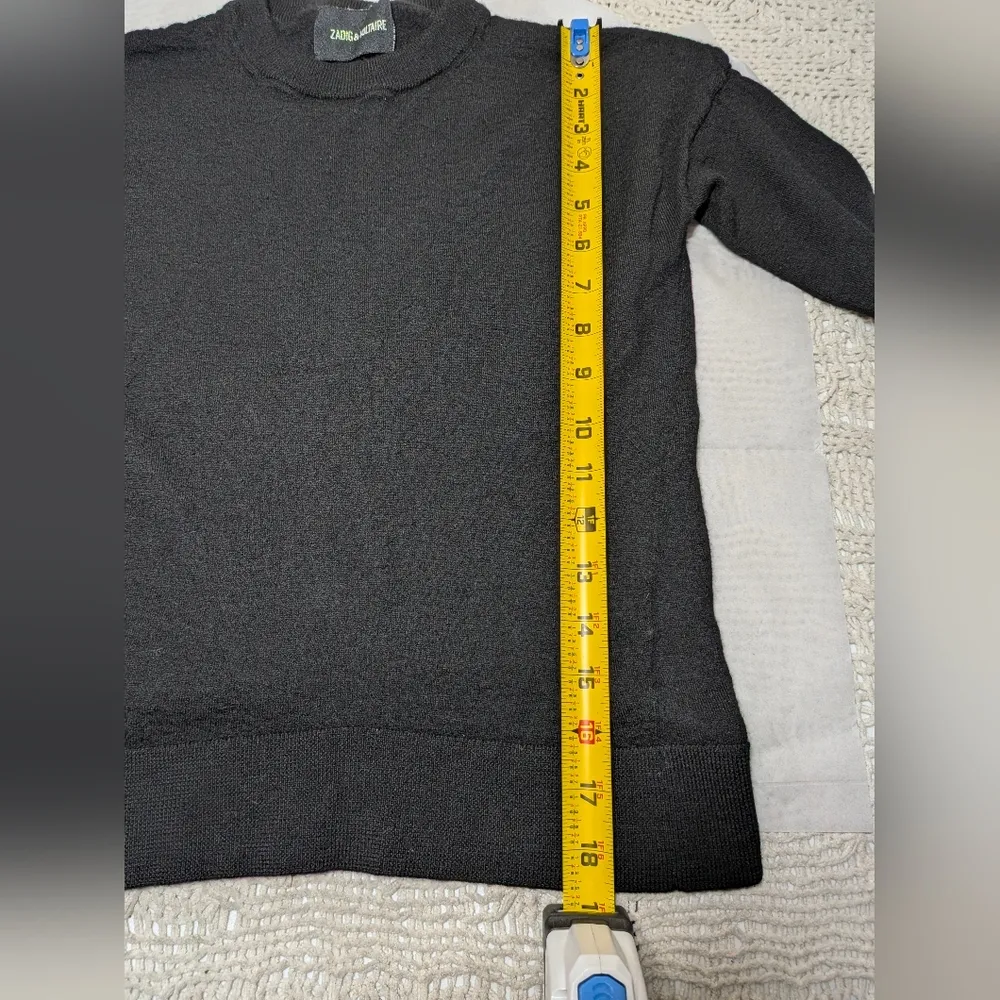 Zadig & Voltaire Black Knit Pullover Size XS - Image 8