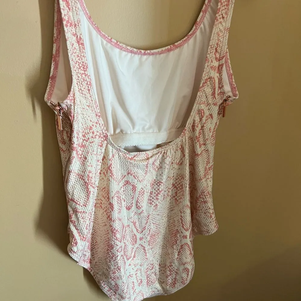 Carman Marc valvo pink snakeskin one piece 12 - Image 6