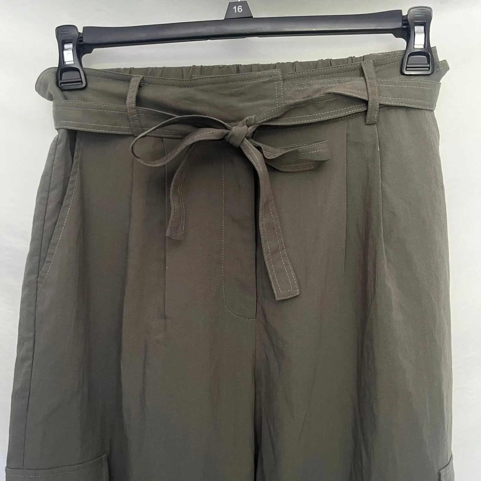 Crescent Utility Cargo Jogger Pants Womens Small Olive Gorpcore Clean Girl Belt - Image 2