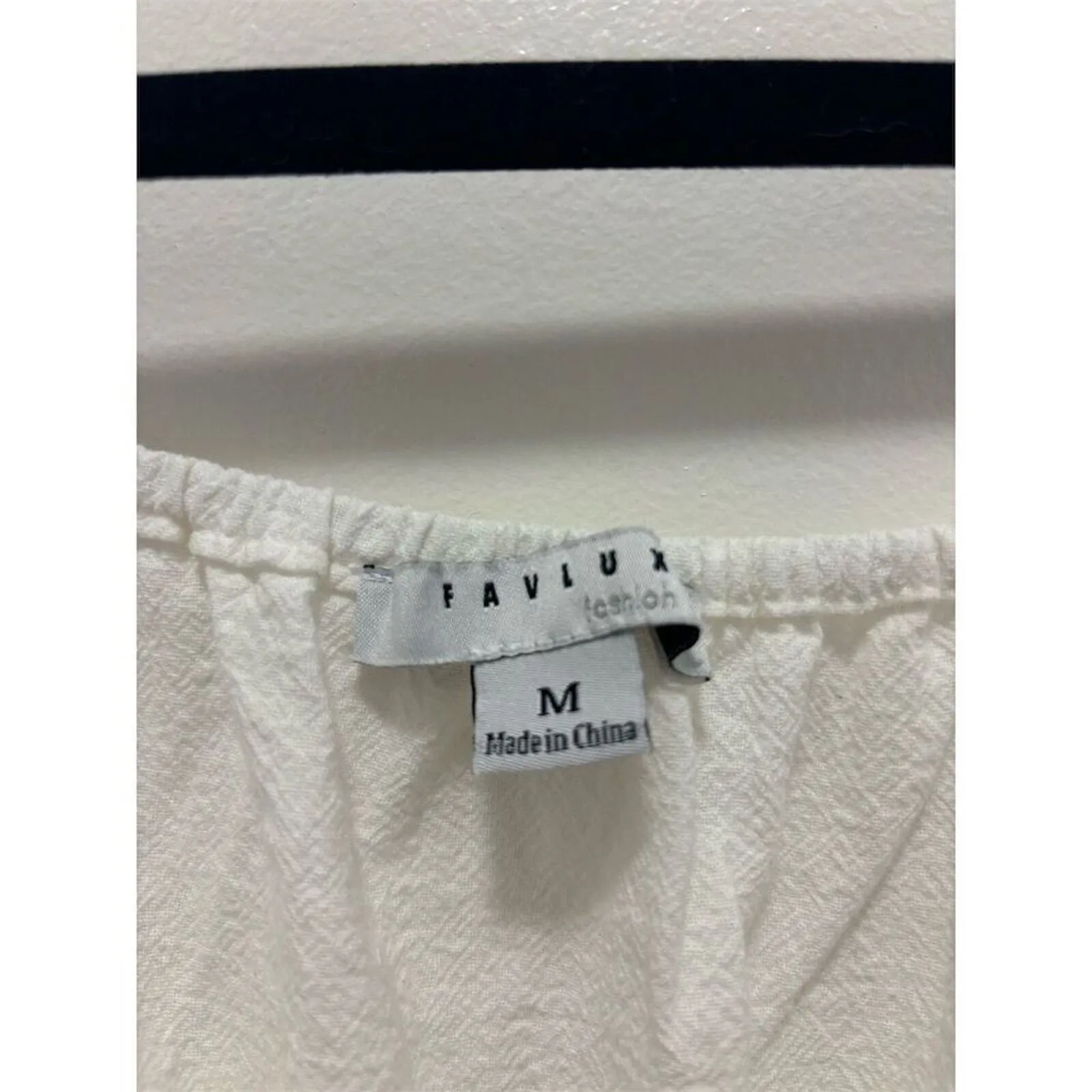 FAVLUX Fashion Women White Button Front Drawstring Waist Romper Jumpsuit M Size M - Image 3