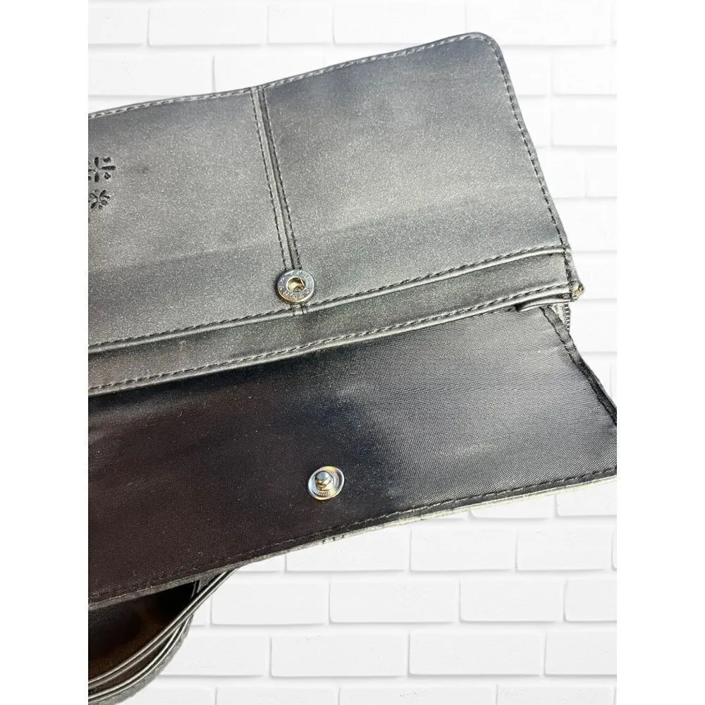 Kathy Ireland Purse Crossbody Grey Blue Flower‎ Floral - Image 5