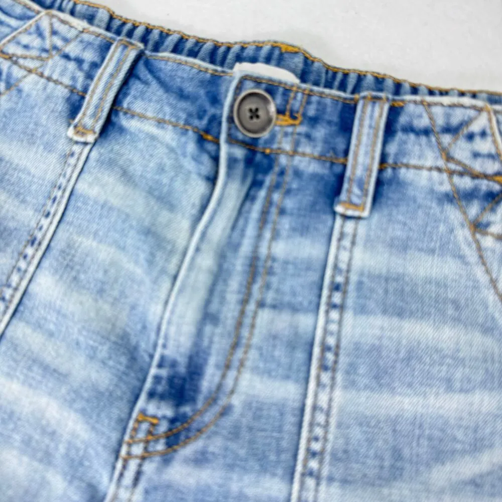 Aerie High Rise Utility Denim Shorts Size Small – Light Wash Jean Shorts Blue - Image 5