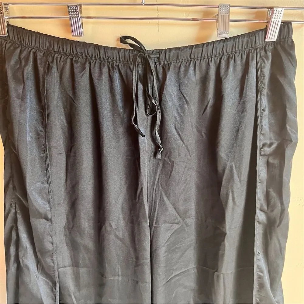BB Dakota Women's Size 2XL Black Open‎ Wide Leg Pants Elastic Waistband Flowy - Image 3