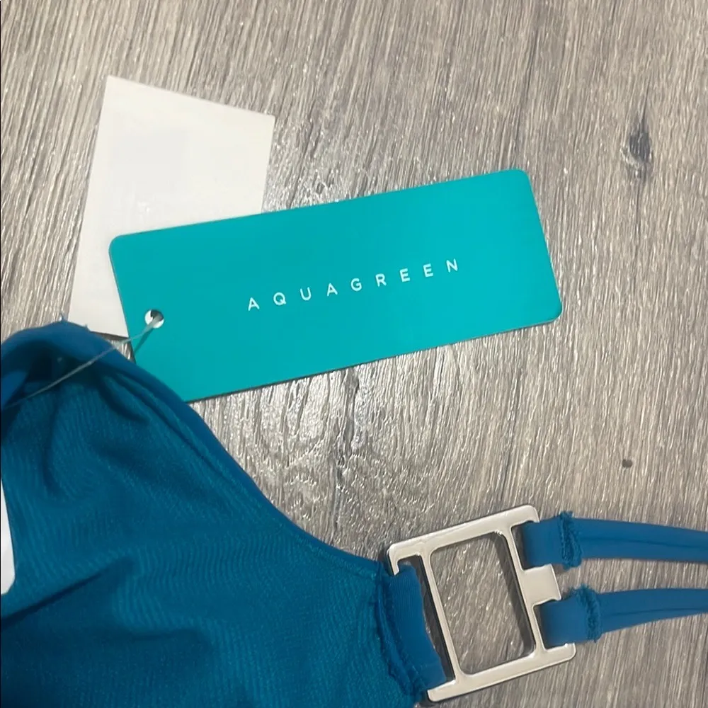 Aqua Green Teal Women's One Piece Swimsuit - Image 10