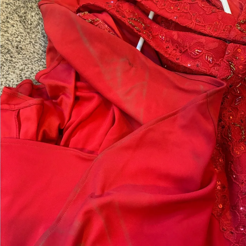 Niki Lavis Beaded Red Dress Size 4 - Image 4