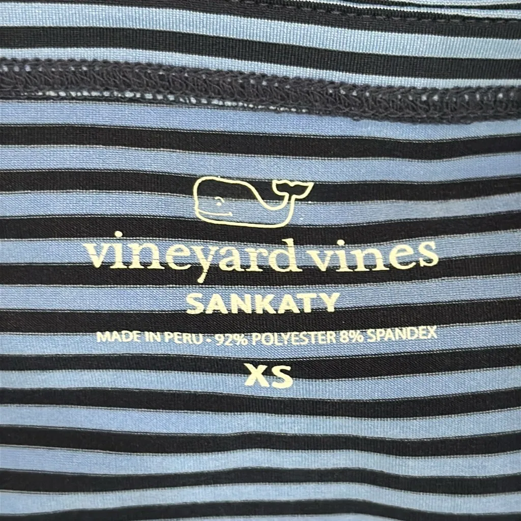 Vineyard Vines Sankaty Navy/Blue Striped Long Sleeve Tee XS - Image 9