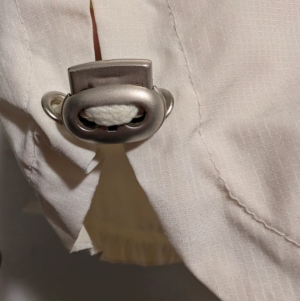 Nils Skiwear Ivory Hooded Anorak Jacket Size 6 Lightweight Windbreaker Casual White - Image 13