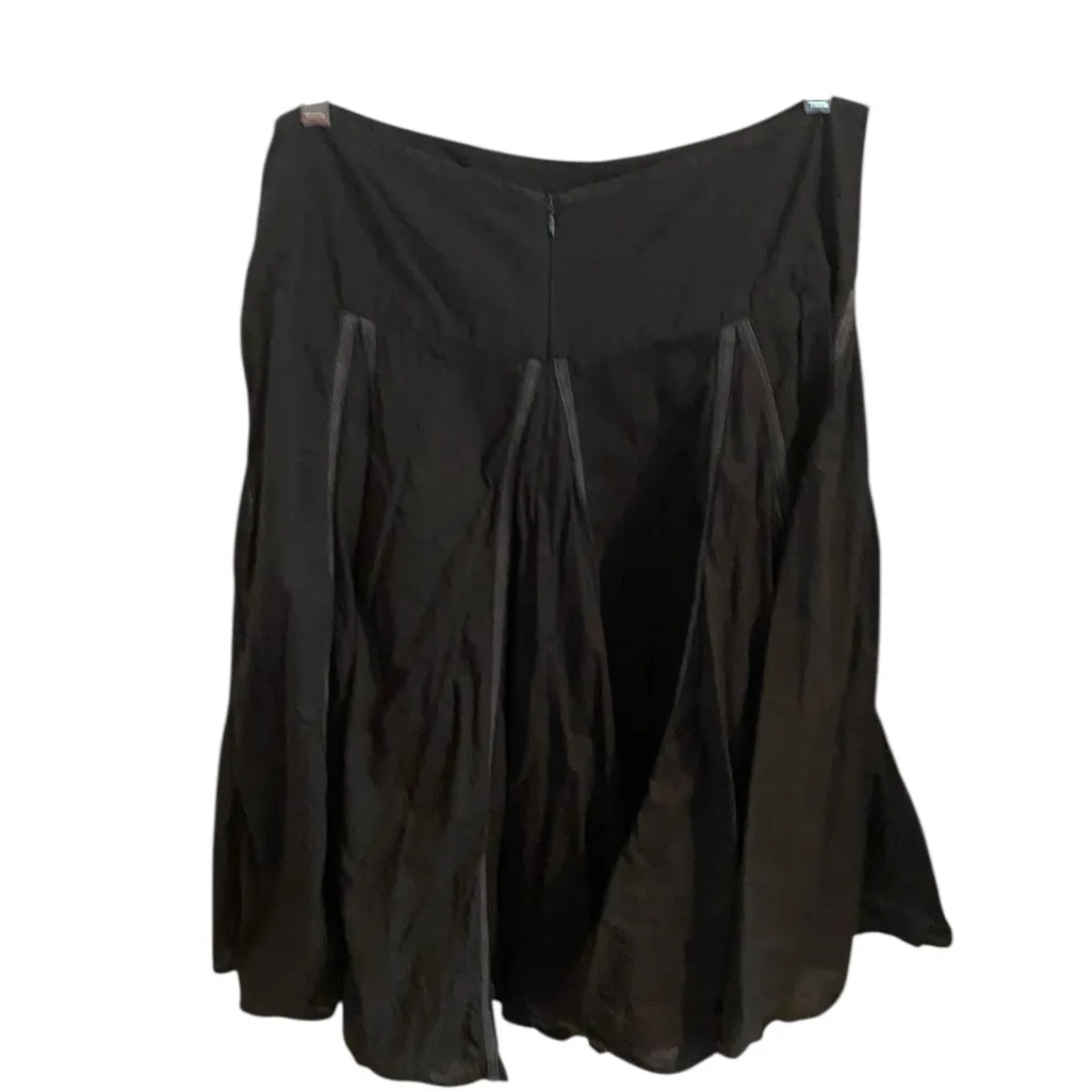 Grace Elements Black A-Line Cotton Midi Skirt Whimsigoth Fall Witchy Art Teacher - Image 7