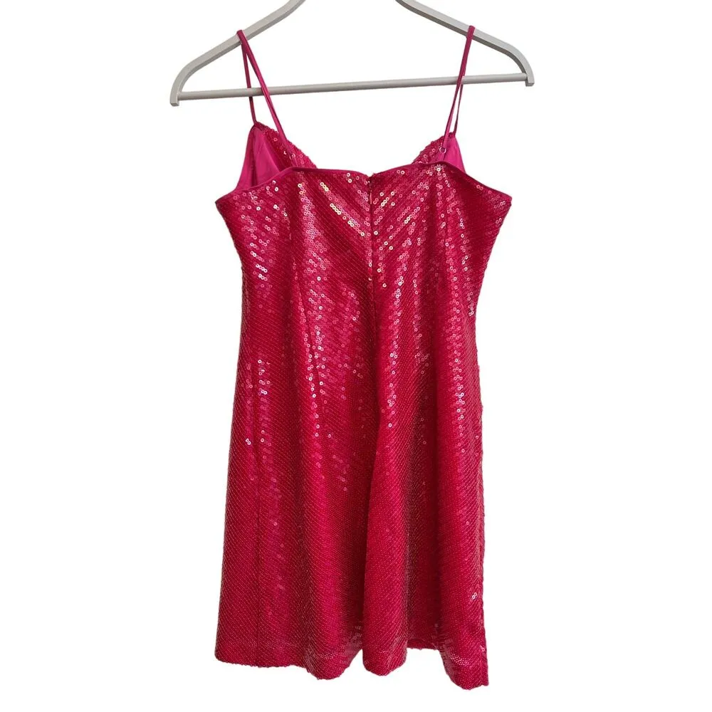 LIKELY Eve Sequin Mini Dress in Pink Fuchsia Size: 10 Homecoming Prom NYC Vegas - Image 5