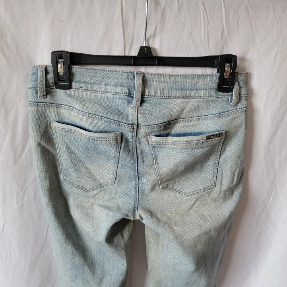 WHBM Light Acid Wash Low Rise Crop Ankle Zipper Modern Skinny Jeans Size 0 - Image 7