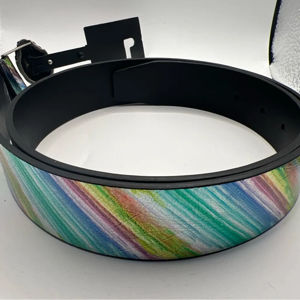 Kurt Geiger Multicolor Belt with Silver Buckle S/M - Image 3