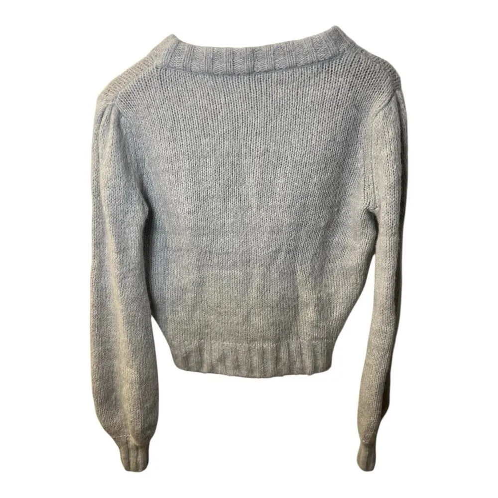 Rails Sybil Sweater XS Wool Cashmere Alpaca Heather Gray Crew Neck - Image 3