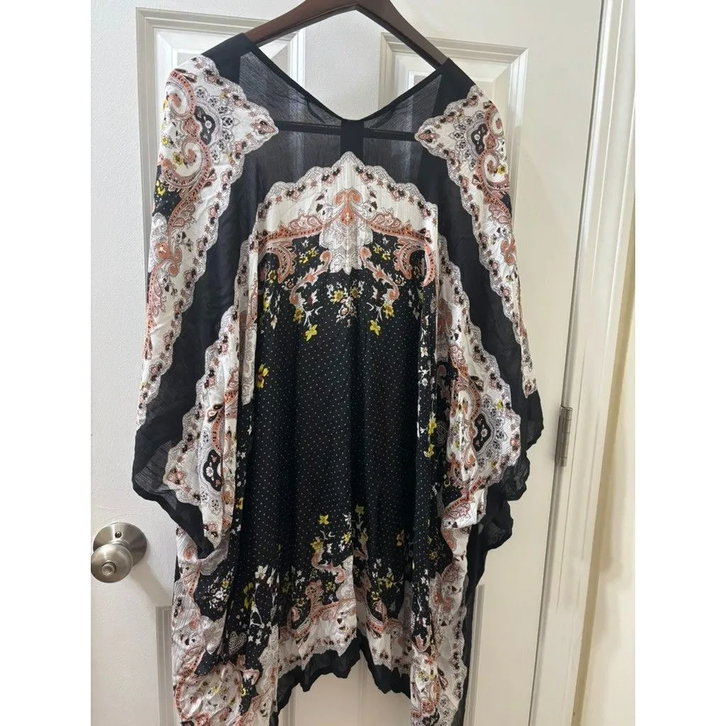 Vince Camuto Open Front Kimono Jacket w/Tassels bohemian paisley Print Size OS - Image 7