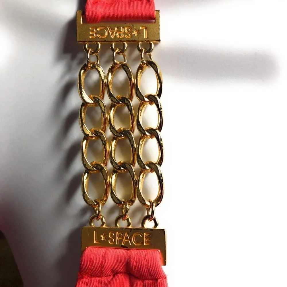 L Space‎ Bikini Top With Gold Chain Accents - Image 3