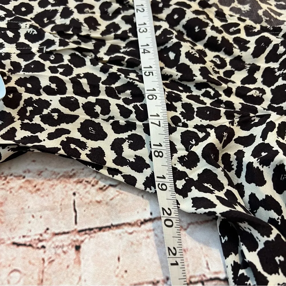 🌱Something Navy Leopard Mini Dress Size L - Image 7