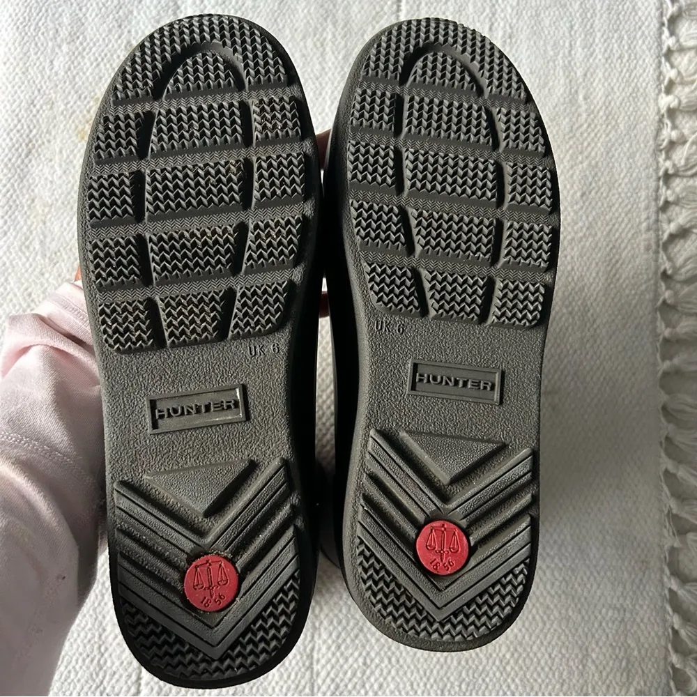 Hunter Rain Wedge Chelsea Dark Gray  Ankle Waterproof boots. - Image 4