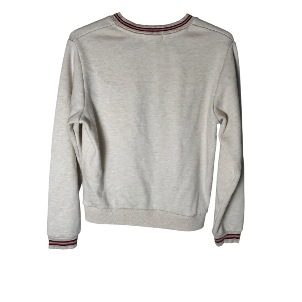 Marine Layer Anytime Crew Neck Ringer Sweatshirt and Classic Jogger set Oatmeal - Image 4