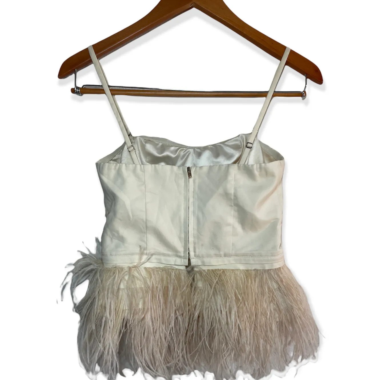 Guess by Marciano Cream Feather Top - Image 2