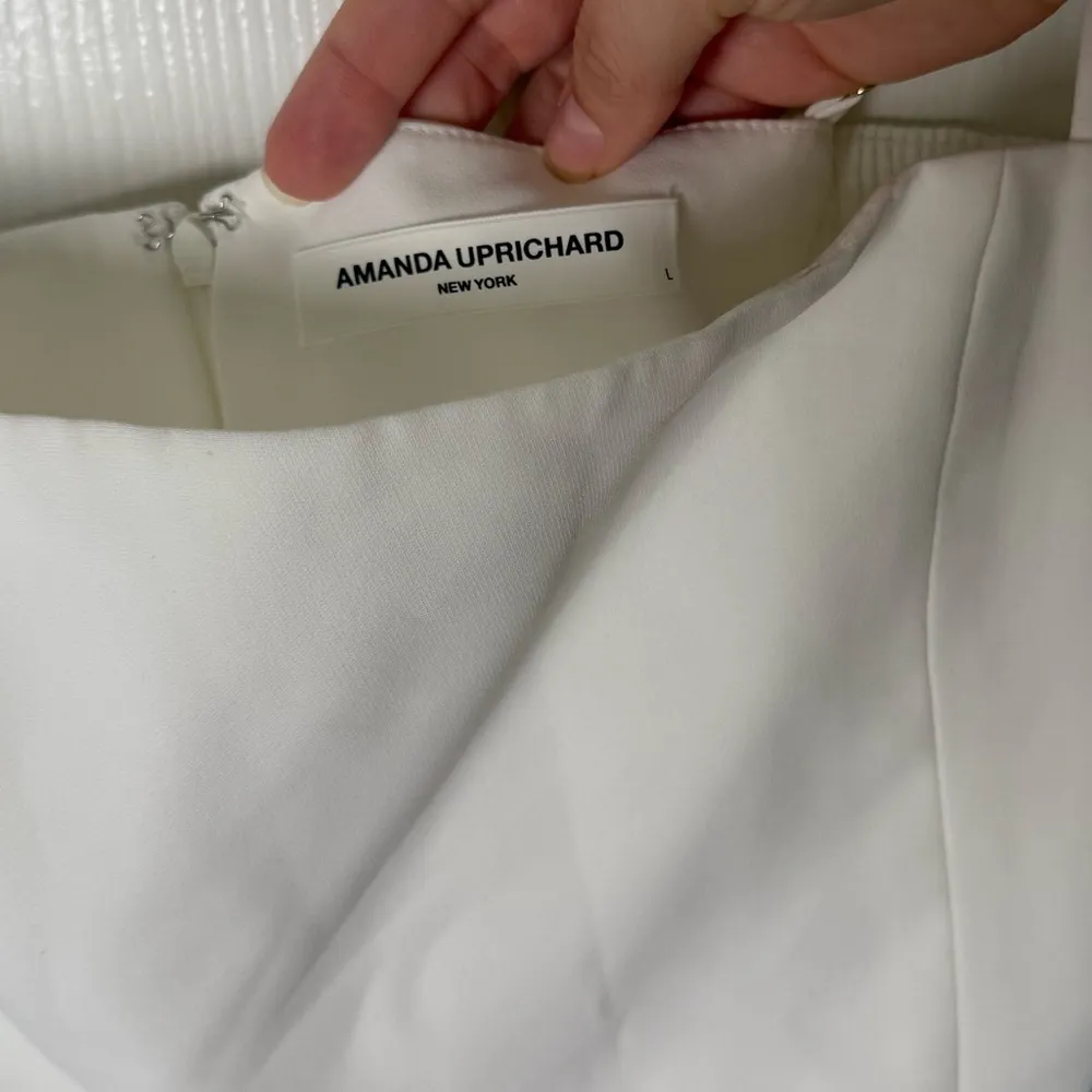 Amanda Uprichard Bethany Skort Romper Ivory L - Image 11