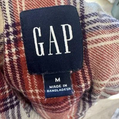 University Montana Grizzly Plaid Flannel Shirt MEDIUM Oversize Unique Football Red - Image 5