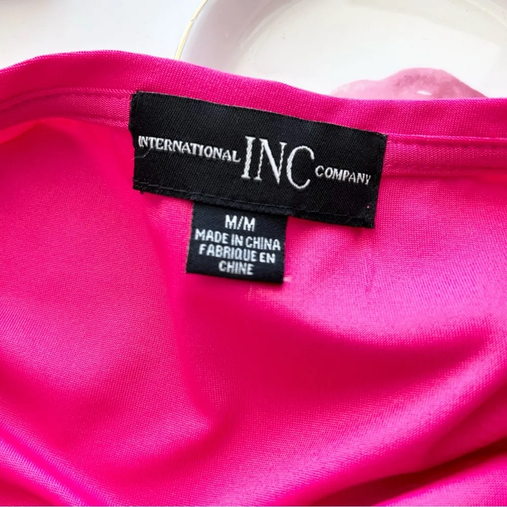 INC International Concepts Pink Zip Front Top Medium - Image 4