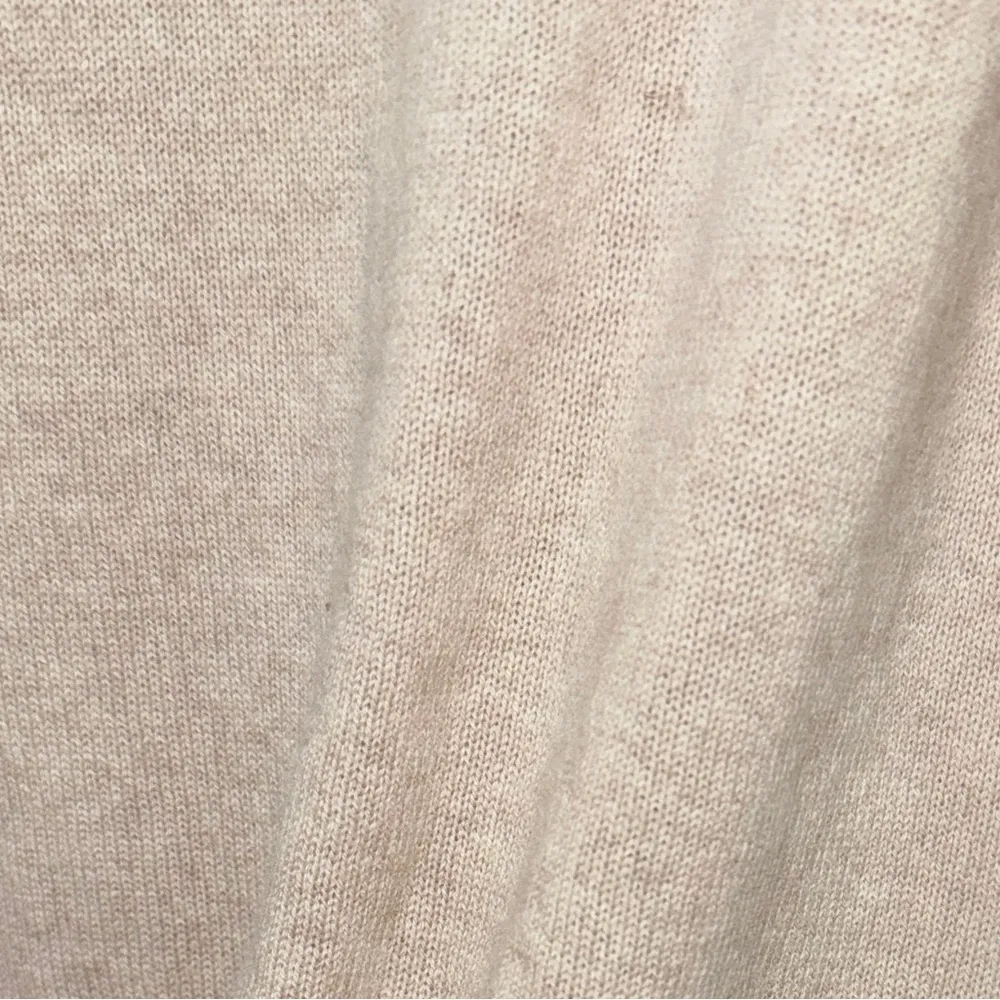 Veda x Reformation cashmere lamb leather sweater beige suede crewneck ribbed - Image 6