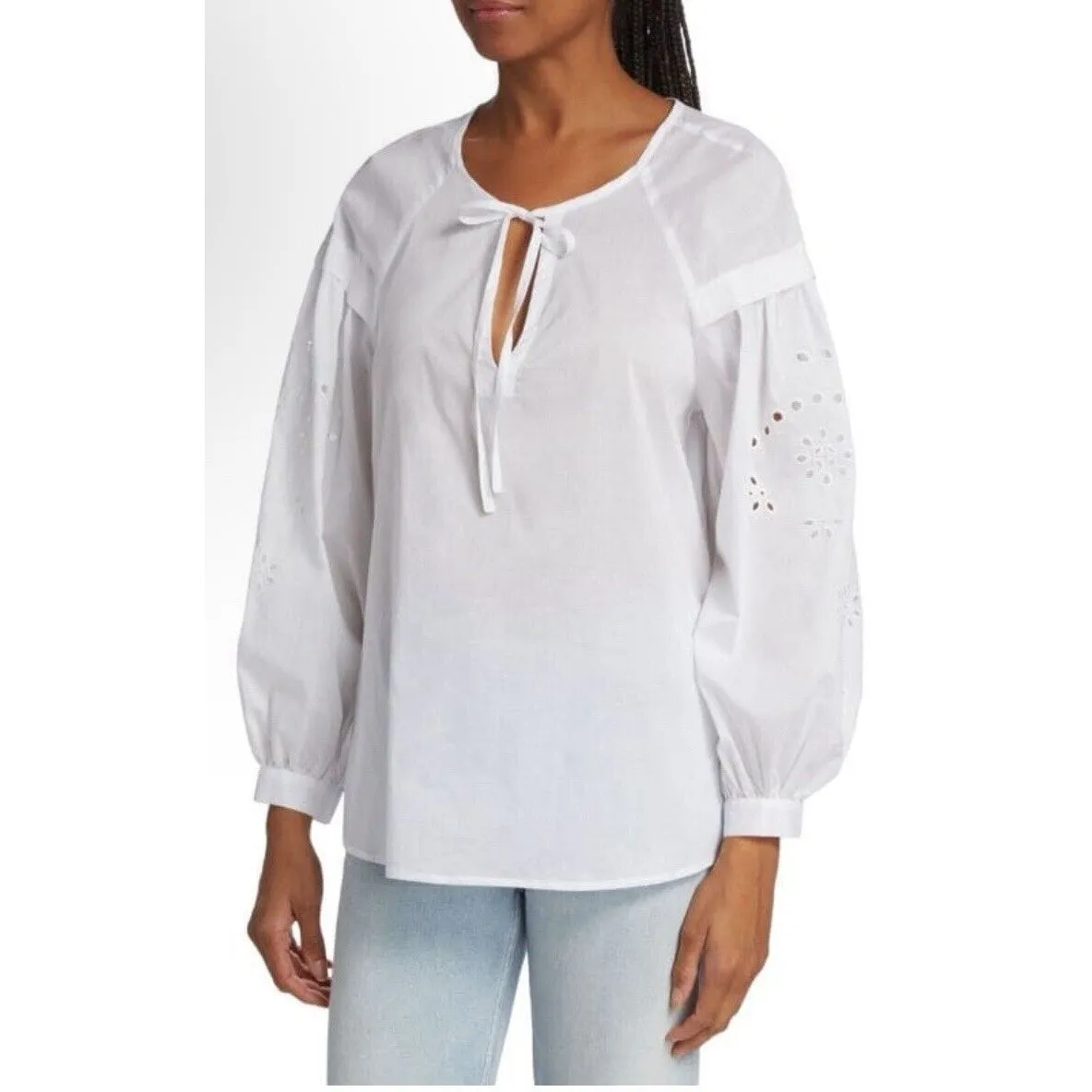 Rails ‎ Dari Eyelet Drop Shoulder Top Size Small - Image 6